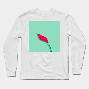 Red Peace Lily Long Sleeve T-Shirt